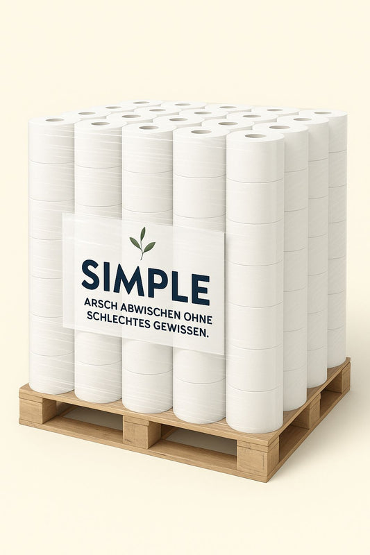 SIMPLE Businessbundle – 2.016 Rollen WC-Papier auf Palette